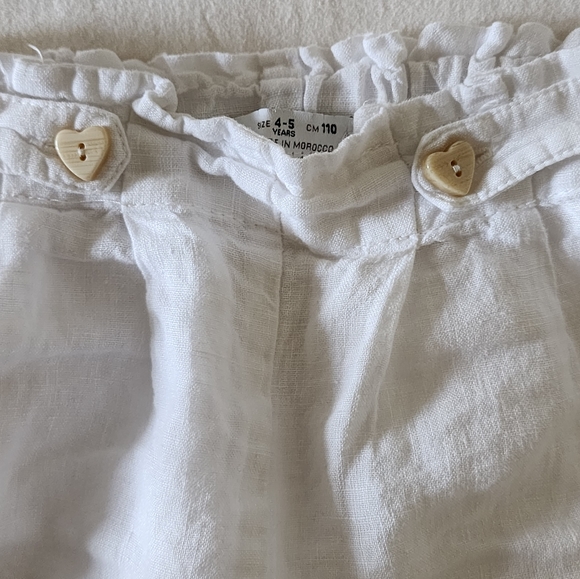 ZARA TODDLER GIRL STRAP DETAIL LINEN PANTS - Picture 4 of 4